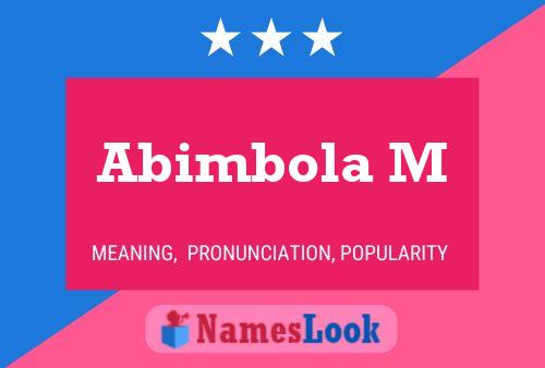 Abimbola M Name Poster