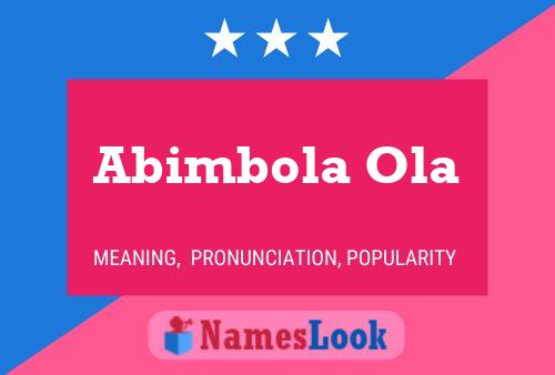 Abimbola Ola Name Poster