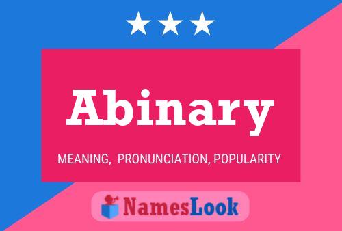 Abinary Name Poster