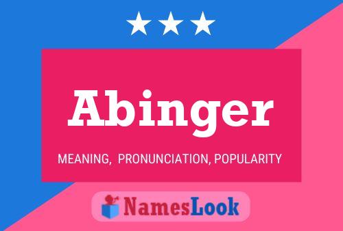 Abinger Name Poster