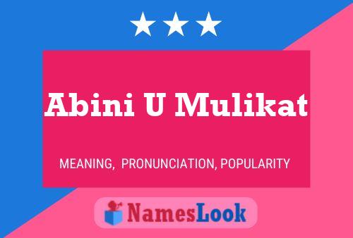 Abini U Mulikat Name Poster