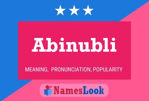 Abinubli Name Poster