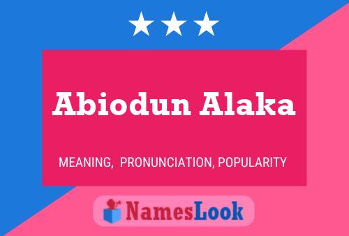 Abiodun Alaka Name Poster