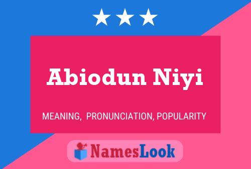 Abiodun Niyi Name Poster