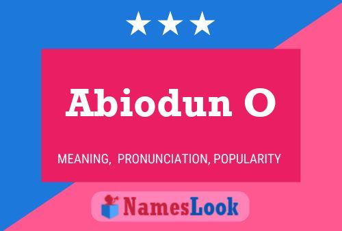 Abiodun O Name Poster