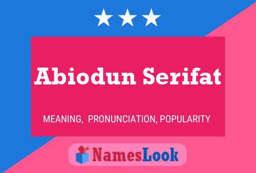 Abiodun Serifat Name Poster