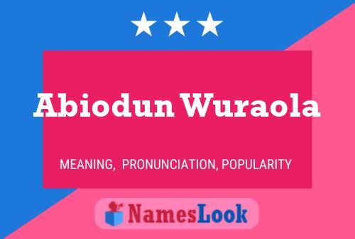 Abiodun Wuraola Name Poster