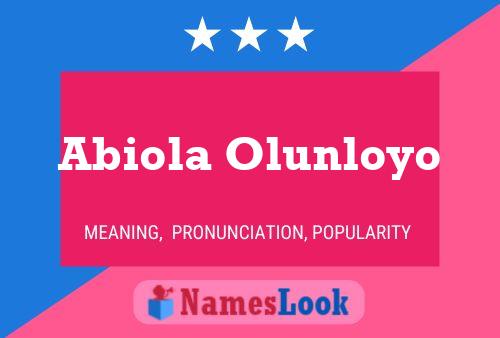 Abiola Olunloyo Name Poster