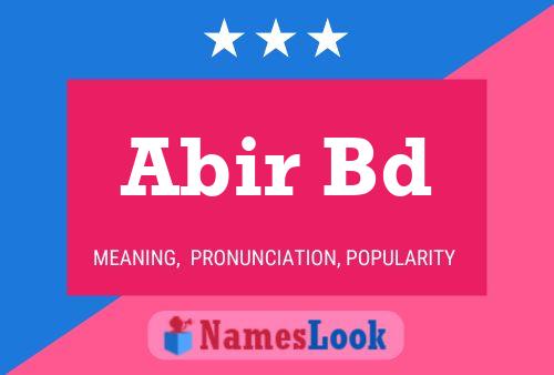 Abir Bd Name Poster