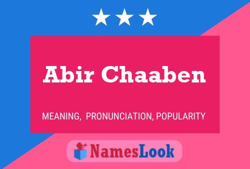 Abir Chaaben Name Poster