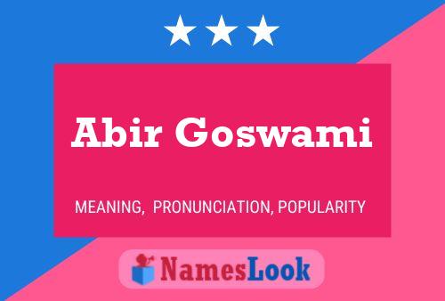 Abir Goswami Name Poster