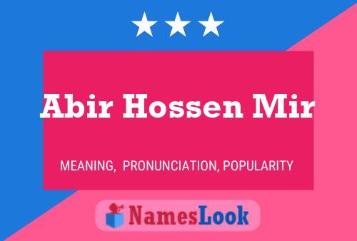 Abir Hossen Mir Name Poster