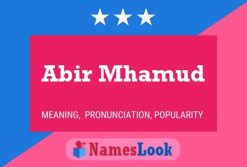 Abir Mhamud Name Poster