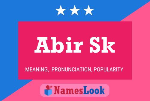 Abir Sk Name Poster