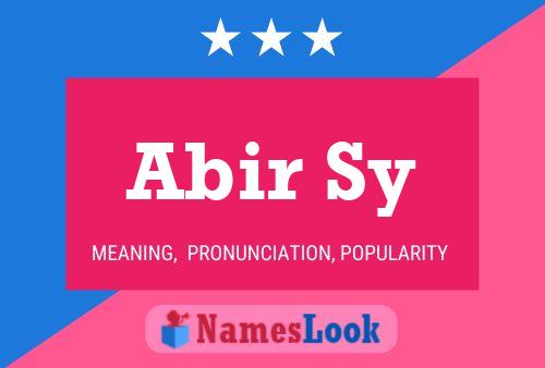 Abir Sy Name Poster