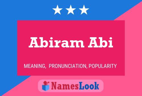 Abiram Abi Name Poster