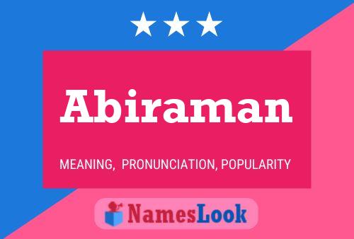 Abiraman Name Poster