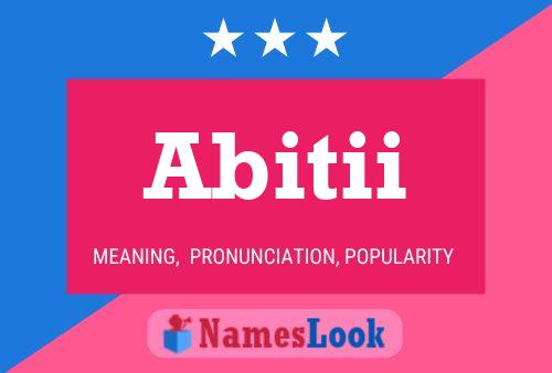 Abitii Name Poster