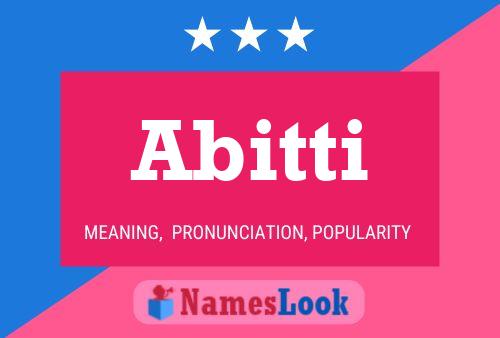 Abitti Name Poster