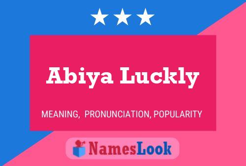 Abiya Luckly Name Poster