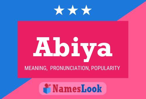 Abiya Name Poster