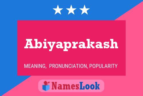 Abiyaprakash Name Poster