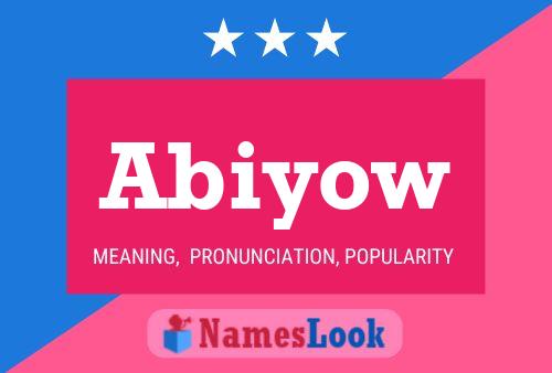 Abiyow Name Poster