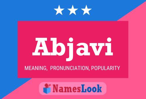 Abjavi Name Poster