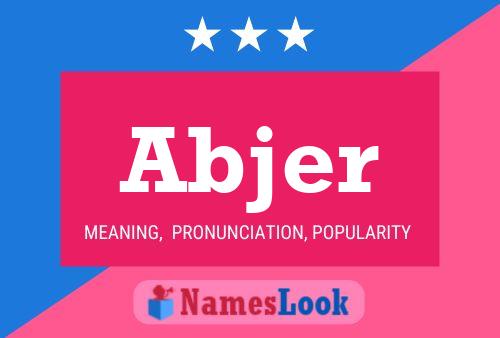 Abjer Name Poster