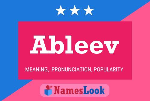 Ableev Name Poster