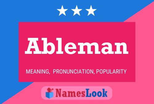 Ableman Name Poster