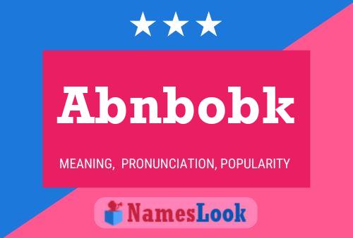 Abnbobk Name Poster