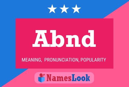 Abnd Name Poster