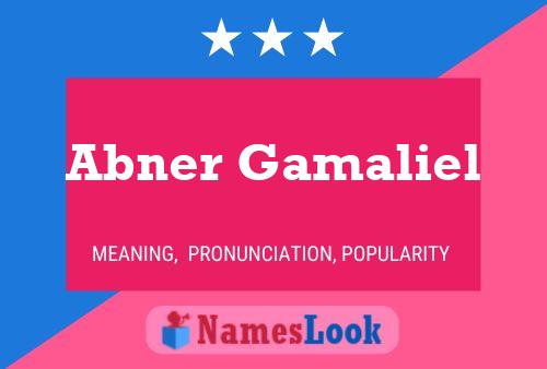 Abner Gamaliel Name Poster