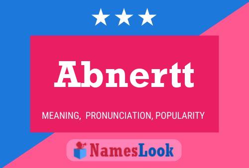 Abnertt Name Poster