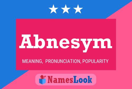 Abnesym Name Poster