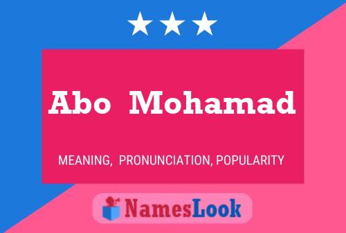 Abo  Mohamad Name Poster