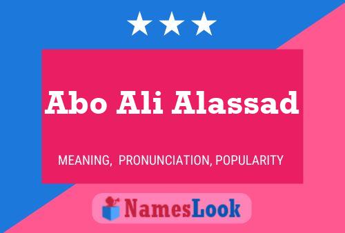 Abo Ali Alassad Name Poster