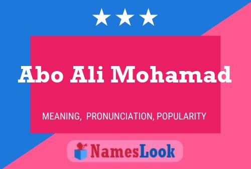 Abo Ali Mohamad Name Poster