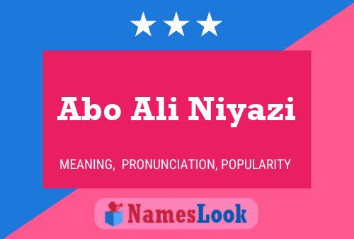 Abo Ali Niyazi Name Poster