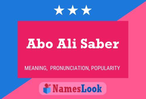 Abo Ali Saber Name Poster