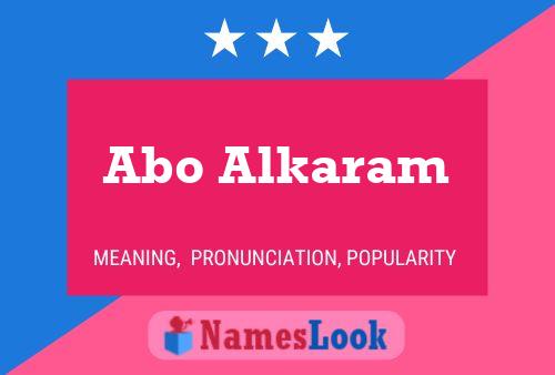 Abo Alkaram Name Poster