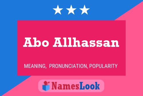 Abo Allhassan Name Poster