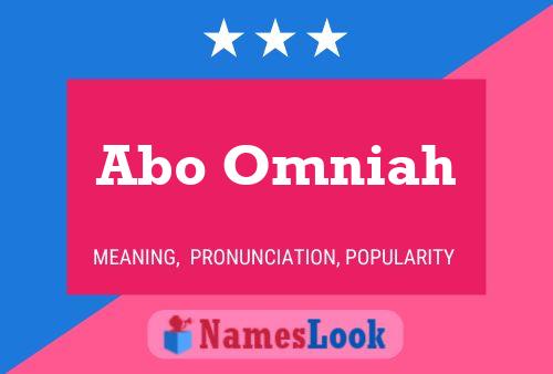 Abo Omniah Name Poster