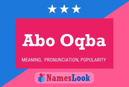 Abo Oqba Name Poster