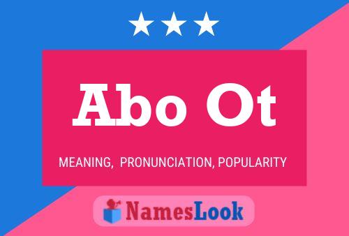 Abo Ot Name Poster