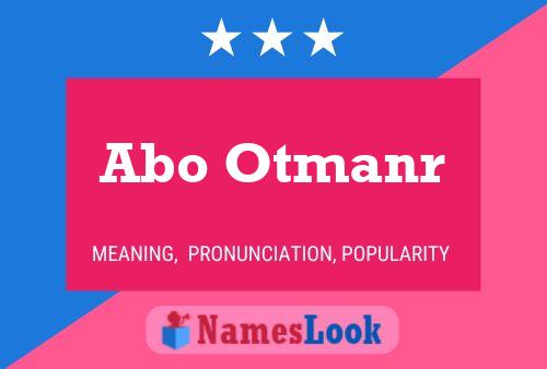 Abo Otmanr Name Poster