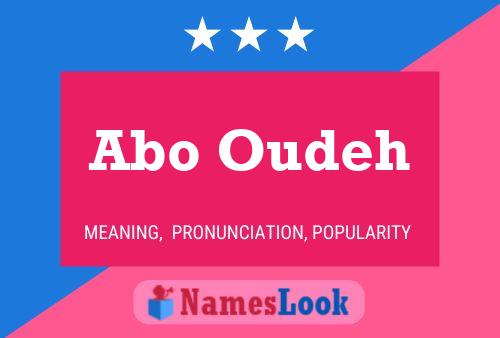 Abo Oudeh Name Poster