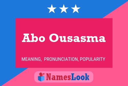 Abo Ousasma Name Poster