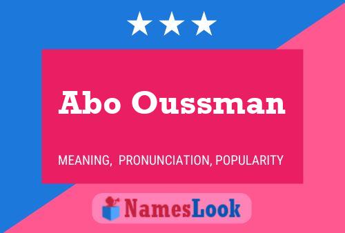 Abo Oussman Name Poster